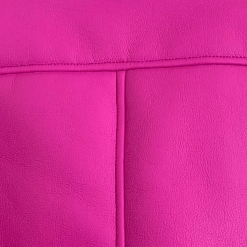 Generation Love Dion Hot Pink Faux Fur Shearling Zip Buckle Moto Jacket NWT XS - Picture 13 of 16